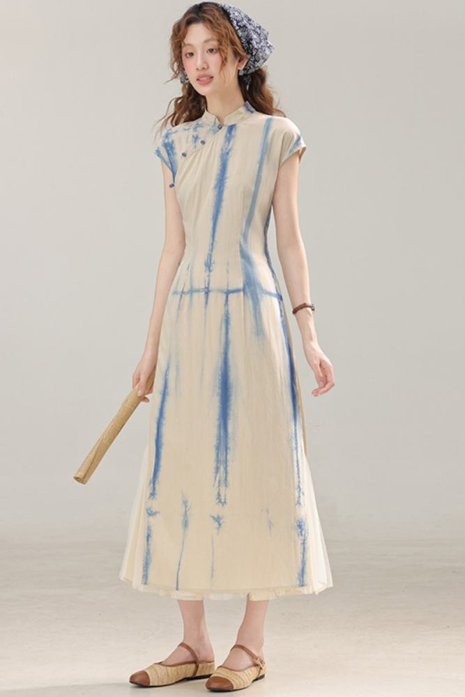 Ink Rain Hanfu Style Halo Dying Dress Mori Kei Outfits