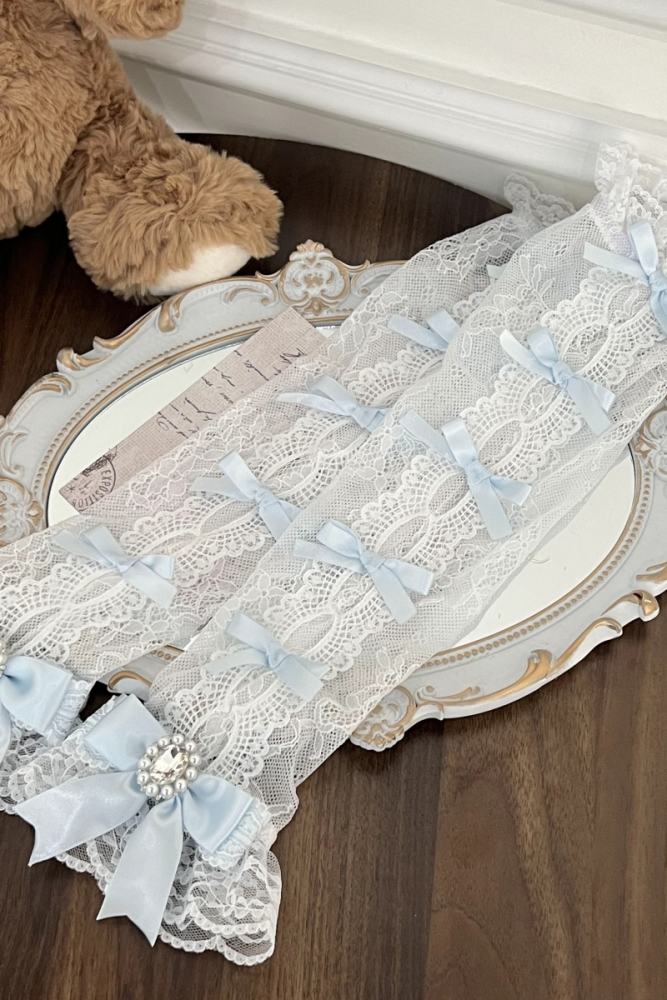 NoGenki The Magazine Sweet Lolita White Sleeves Jirai Kei Accessories