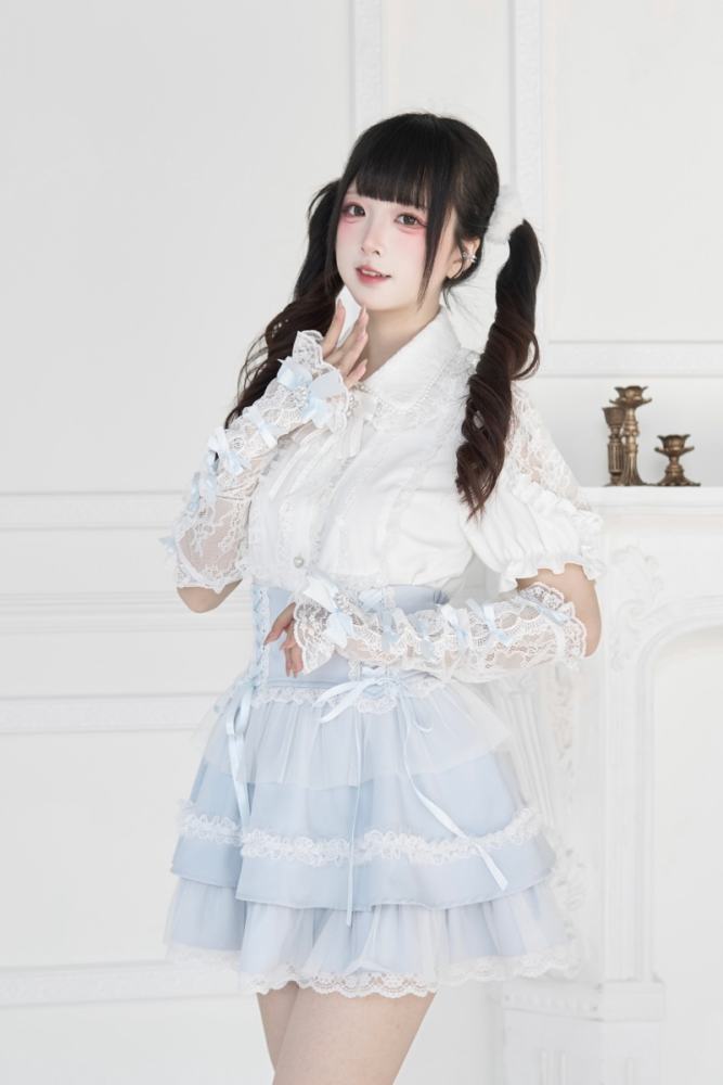 NoGenki The Magazine Sweet Lolita White Sleeves Jirai Kei Accessories