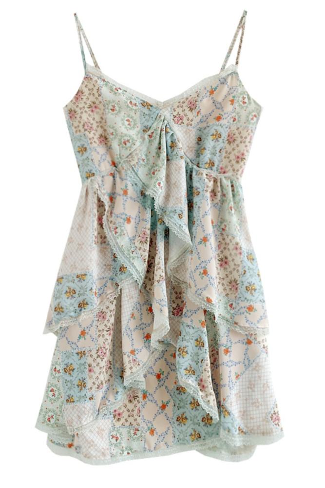 Garden Tour Printed Sleeveless Top Mori Kei Clothes