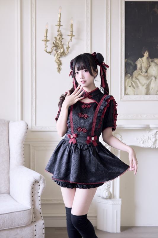 NoGenki Hanfu Style Lacework White Set Jirai Kei Clothing