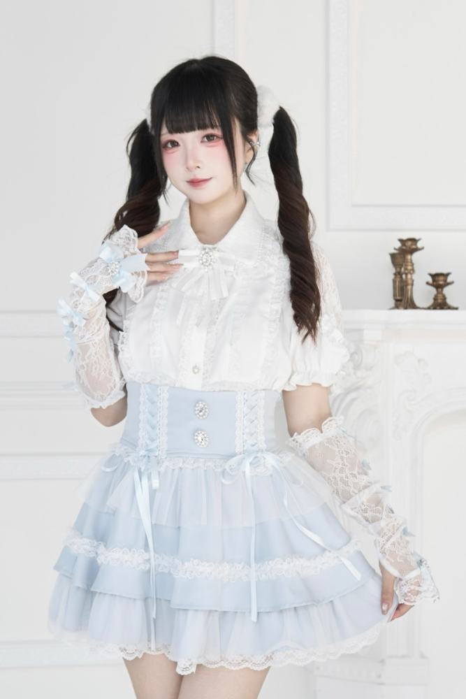 NoGenki The Magazine Sweet Lolita White Sleeves Jirai Kei Accessories