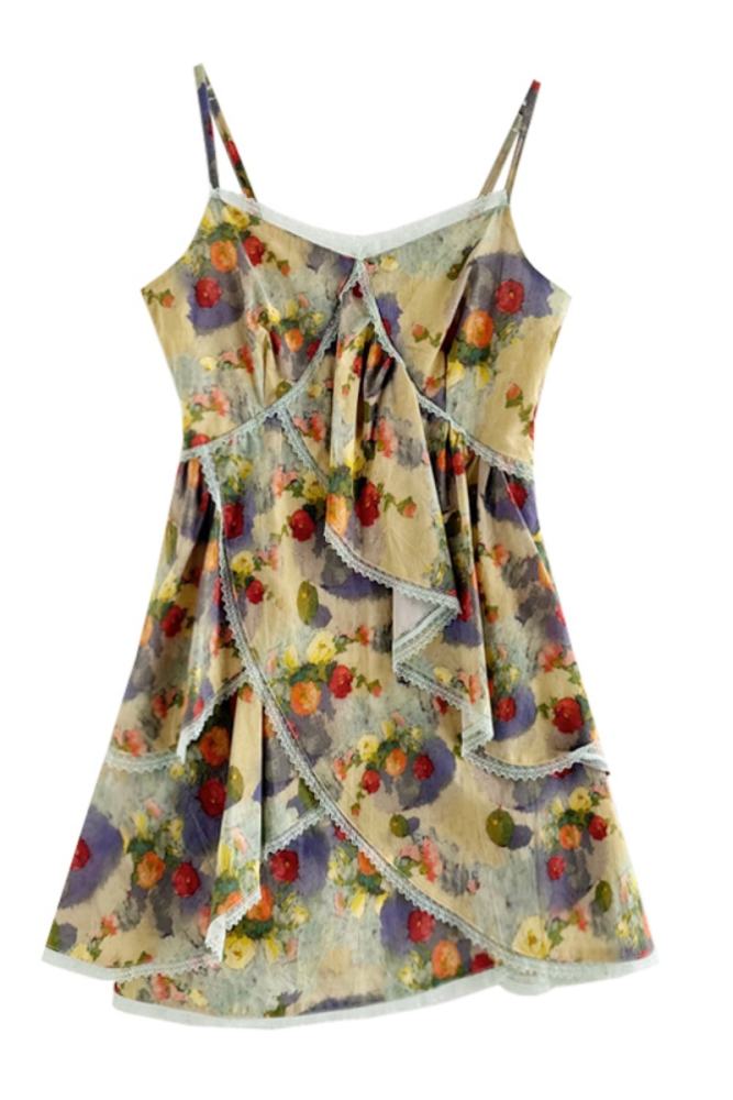Garden Tour Printed Sleeveless Top Mori Kei Clothes