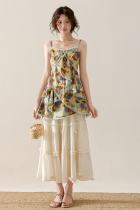 Garden Tour Printed Sleeveless Top Mori Kei Clothes