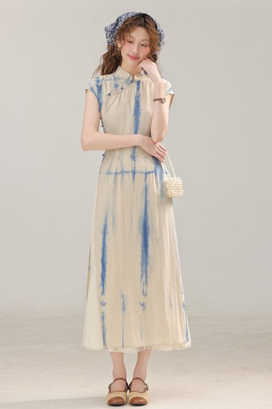 Ink Rain Hanfu Style Halo Dying Dress Mori Kei Outfits