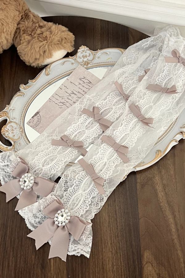 The Magazine Sweet Lolita White Sleeves Jirai Kei Accessories