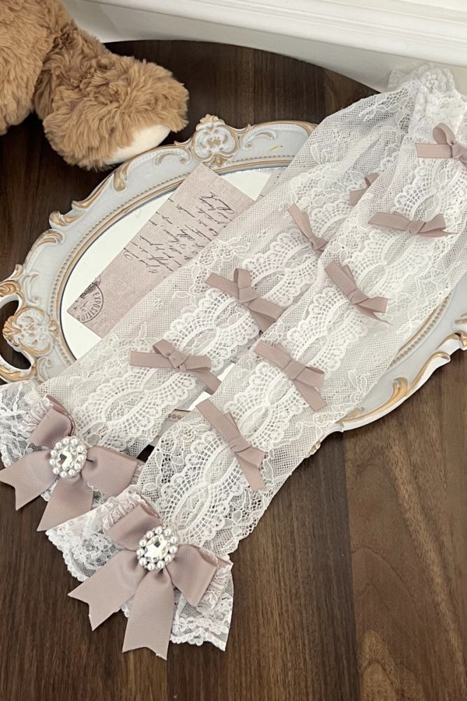 NoGenki The Magazine Sweet Lolita White Sleeves Jirai Kei Accessories