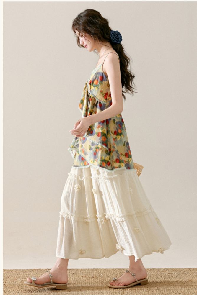 Garden Tour Printed Sleeveless Top Mori Kei Clothes