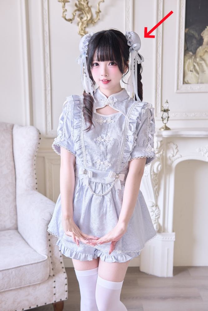 NoGenki Hanfu Style Lacework White Set Jirai Kei Clothing