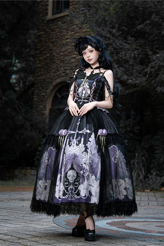 Skeleton Ghost Dark Gothic Lolita Dress