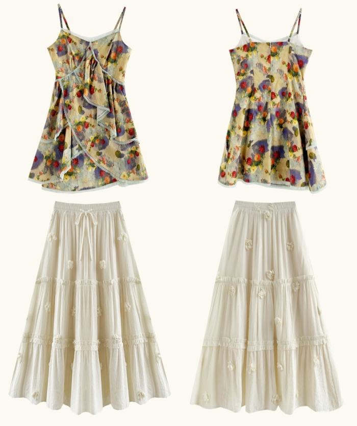 Garden Tour Printed Sleeveless Top Mori Kei Clothes