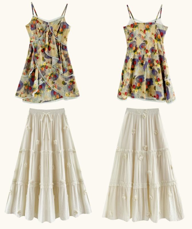 Garden Tour Printed Sleeveless Top Mori Kei Clothes