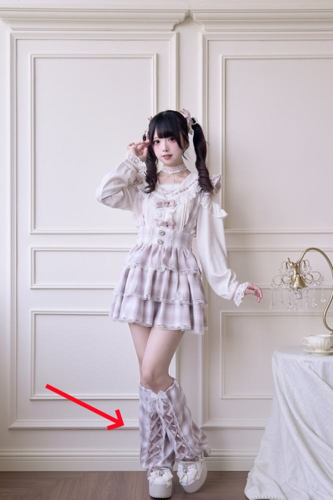 NoGenki Plaid Lace Trims Red Skirt Jirai Kei Fashion