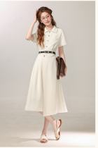 The Sunset French Retro Apricot Dress Mori Kei Clothes