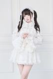 NoGenki Japanese Ruffled Lace Dress White Set Jirai Kei Clothing