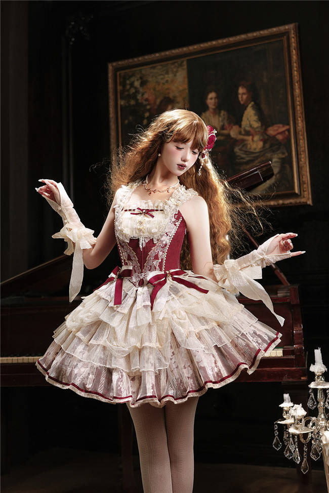 Nine Ode Mist Moon Light Ballet Lolita Skirt, Top and Accessories