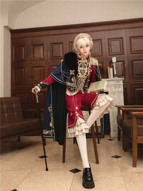 Royal Glory Ouji Lolita Coat, Pants and Cape