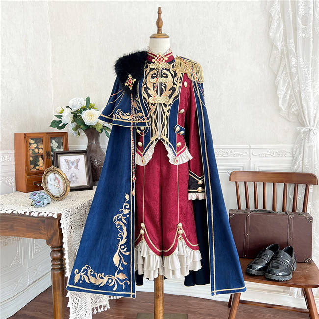 Royal Glory Ouji Lolita Coat, Pants and Cape