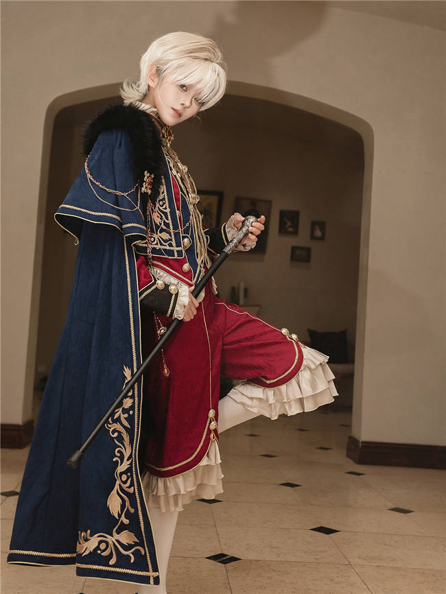 Royal Glory Ouji Lolita Coat, Pants and Cape