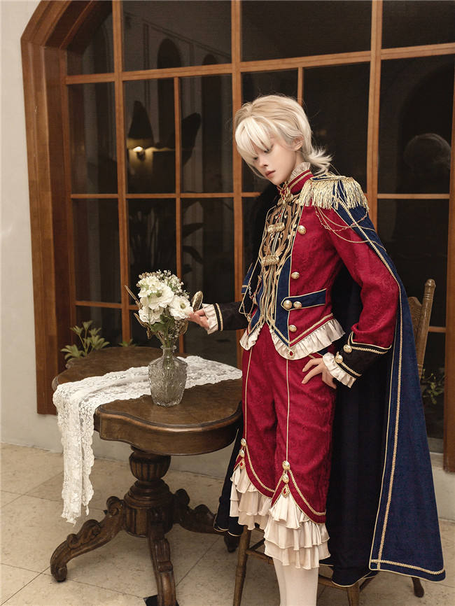 Royal Glory Ouji Lolita Coat, Pants and Cape