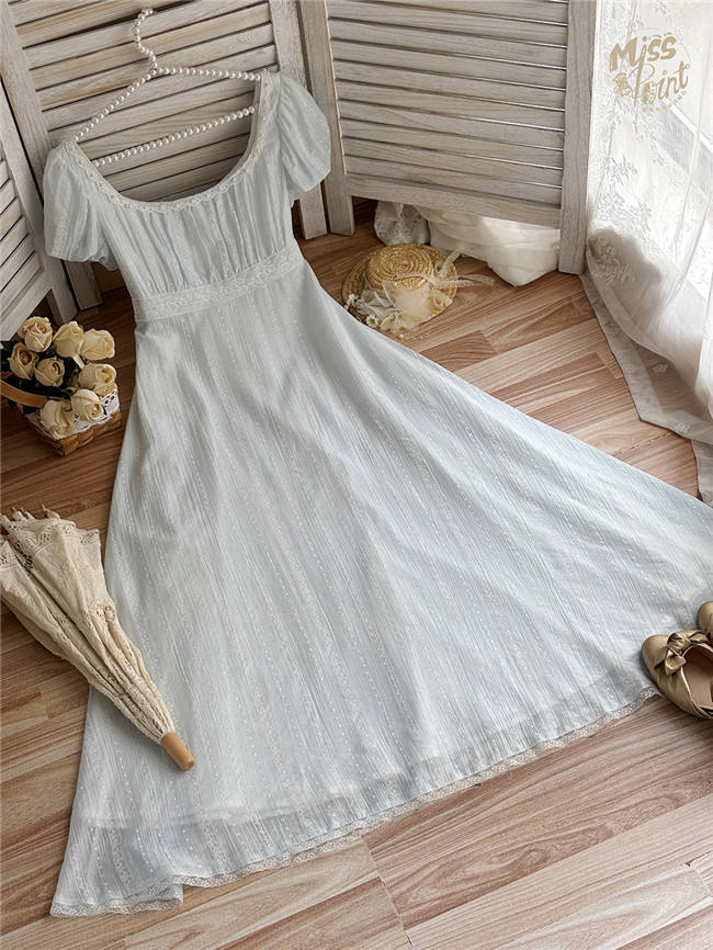 Miss Point Retro High Waist Daily Wear Regency Era Dress