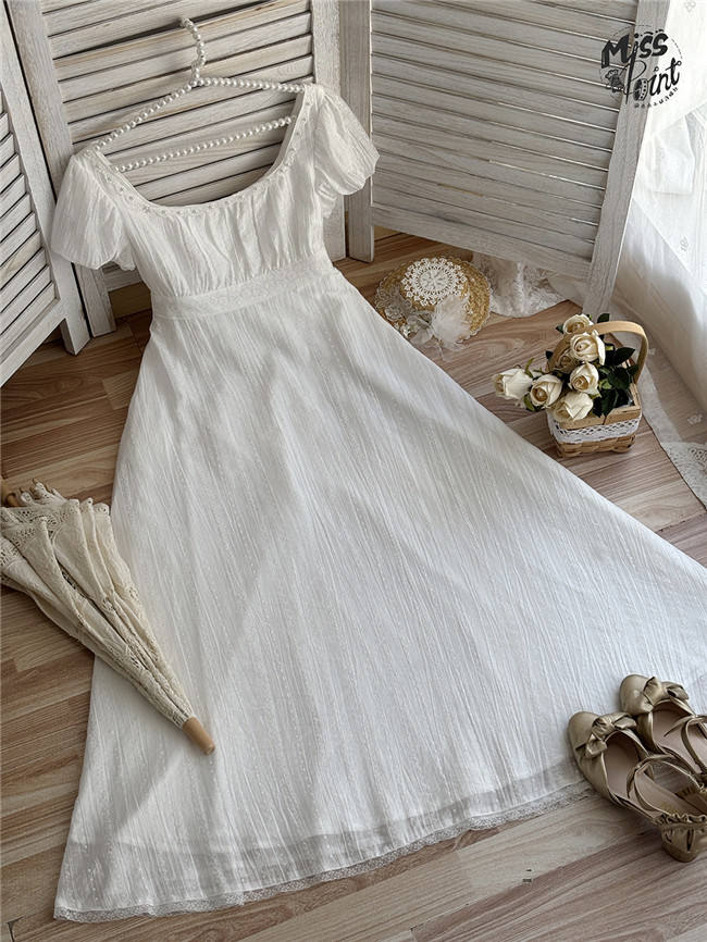 Miss Point Retro High Waist Daily Wear Regency Era Dress