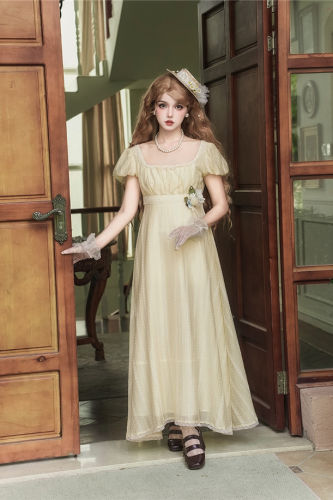 Miss Point Retro High Waist Daily Wear Regency Era Dress