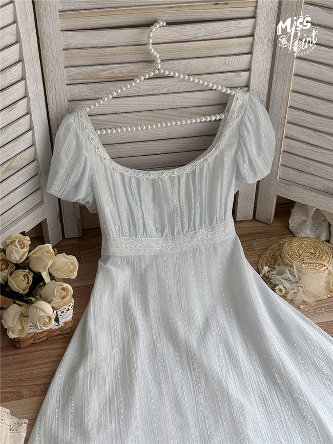 Miss Point Retro High Waist Daily Wear Regency Era Dress