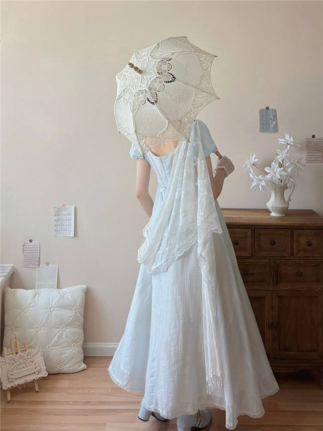 Miss Point Retro High Waist Daily Wear Regency Era Dress