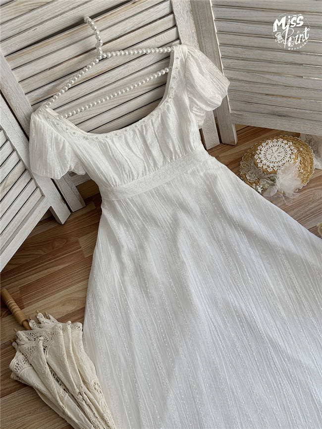 Miss Point Retro High Waist Daily Wear Regency Era Dress