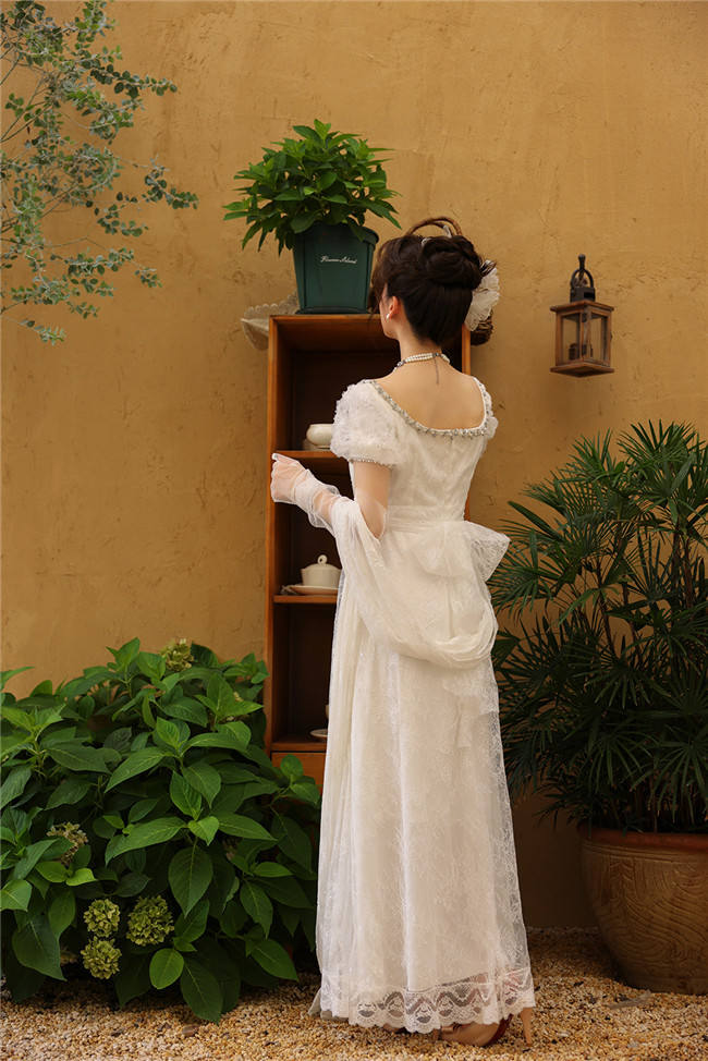 Miss Point Retro High Waist Luxury Regency Era Dress