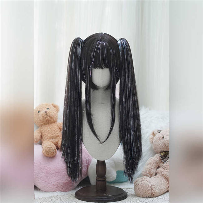 Yuchashui Laser Thread Bobo Short Wigs and Straight Wigs Ponytail
