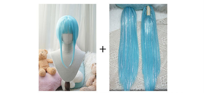 Yuchashui Laser Thread Bobo Short Wigs and Straight Wigs Ponytail