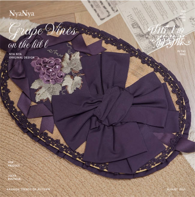 NyaNya Lolita Strawberry on the Hill Embroidery Lolita Accessories