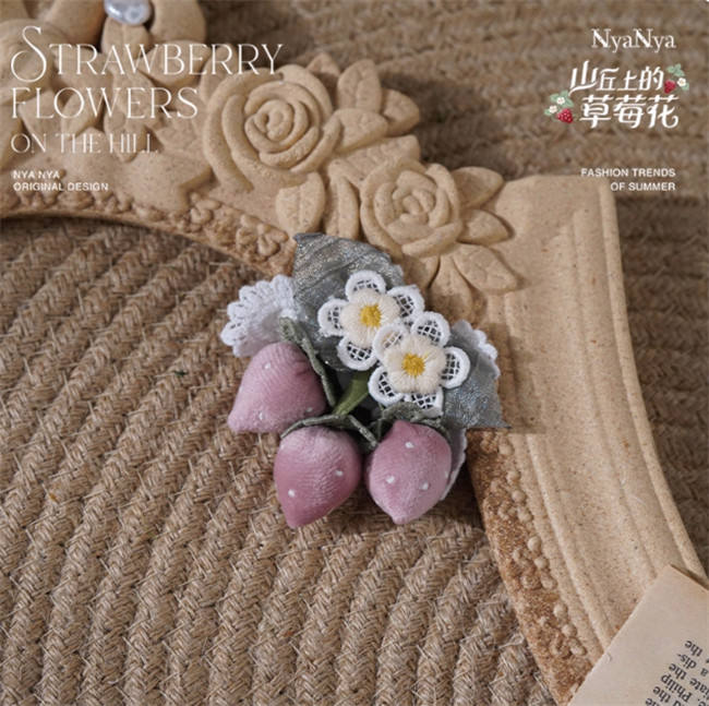 NyaNya Lolita Strawberry on the Hill Embroidery Lolita Accessories