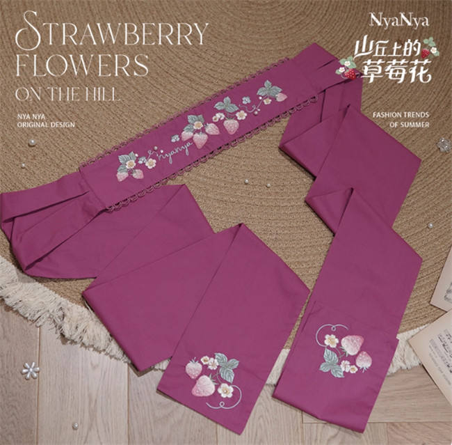 NyaNya Lolita Strawberry on the Hill Embroidery Lolita Accessories