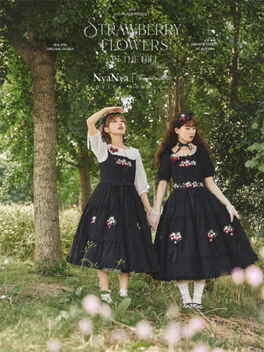 NyaNya Lolita Strawberry on the Hill Embroidery Lolita Dress and Blouse