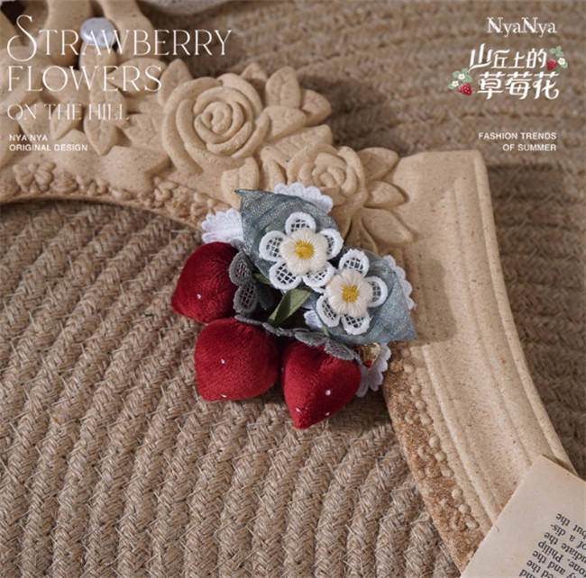 NyaNya Lolita Strawberry on the Hill Embroidery Lolita Accessories
