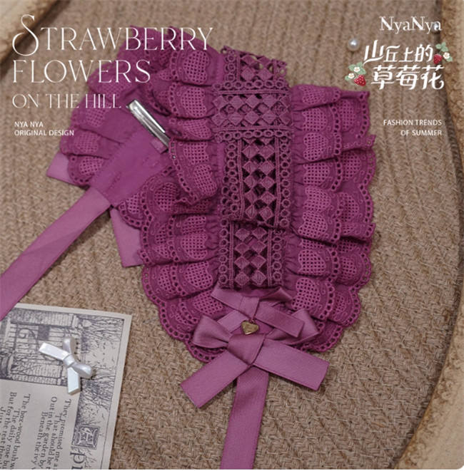 NyaNya Lolita Strawberry on the Hill Embroidery Lolita Accessories