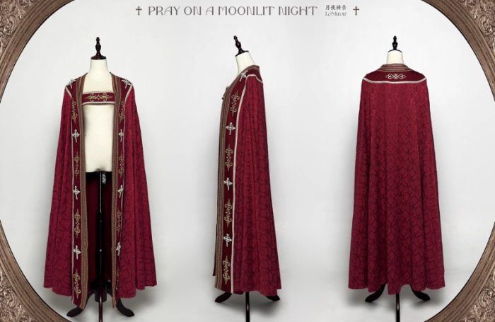 LeMiroir Moonlit Prayer Nun Lolita Dress and Cape