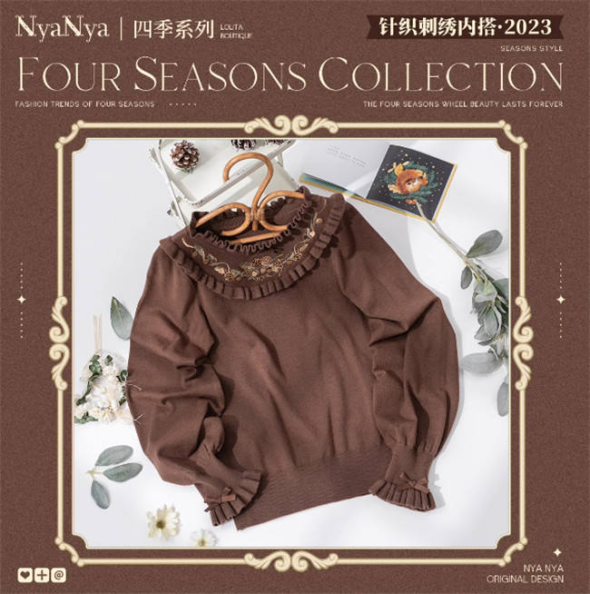 NyaNya Lolita Four Season Embroidery Knitwear 20 Colors