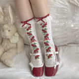 Strawberry Pure Cotton Sweet Lolita Socks