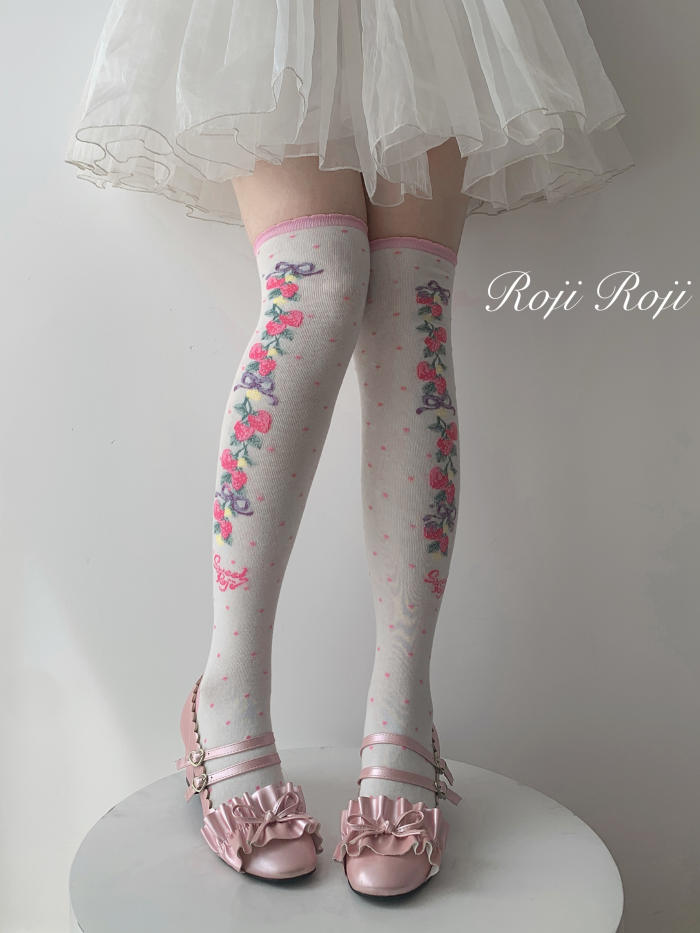 Strawberry Pure Cotton Sweet Lolita Socks