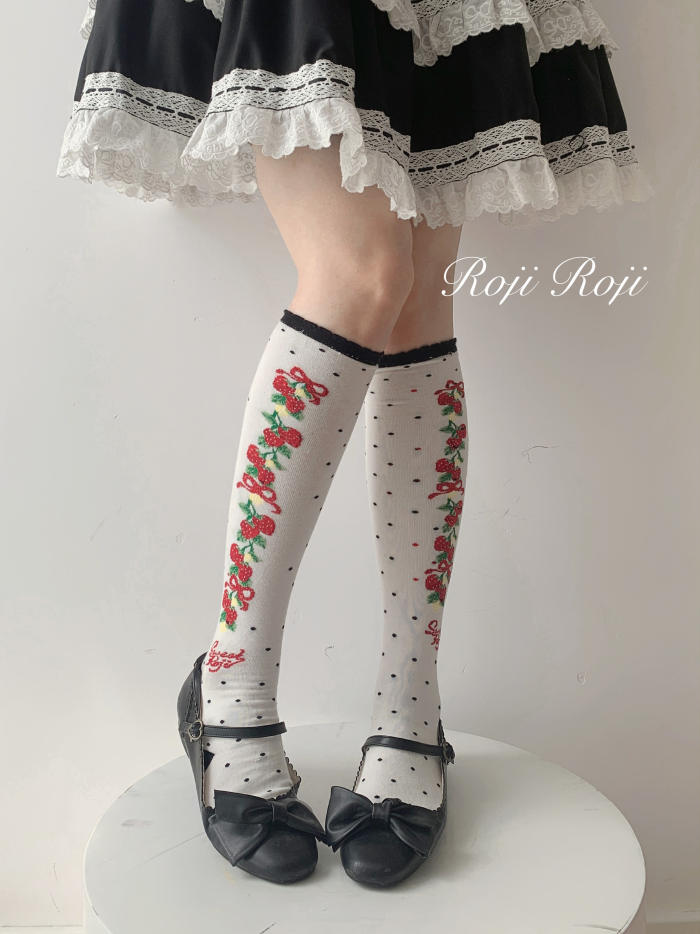 Strawberry Pure Cotton Sweet Lolita Socks