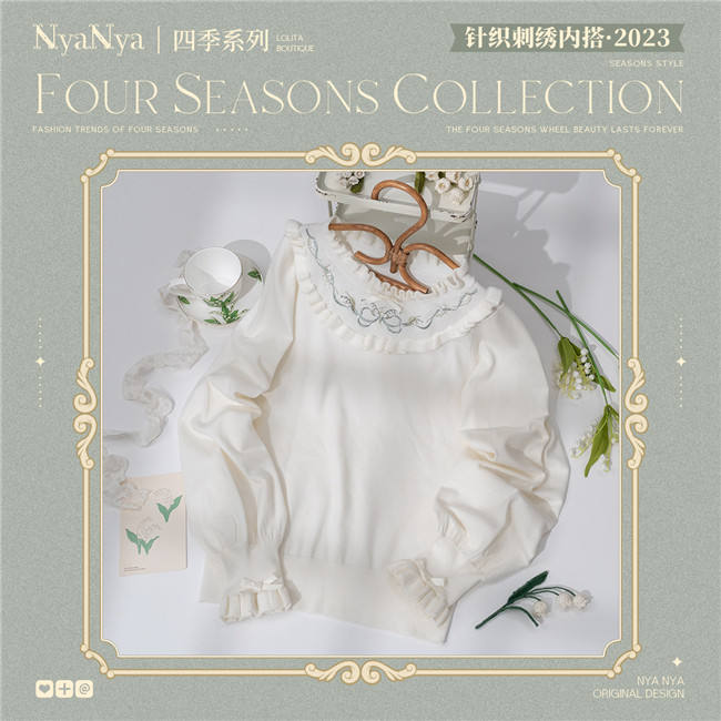 NyaNya Lolita Four Season Embroidery Knitwear 20 Colors
