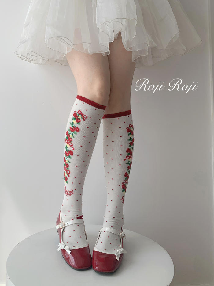 Strawberry Pure Cotton Sweet Lolita Socks