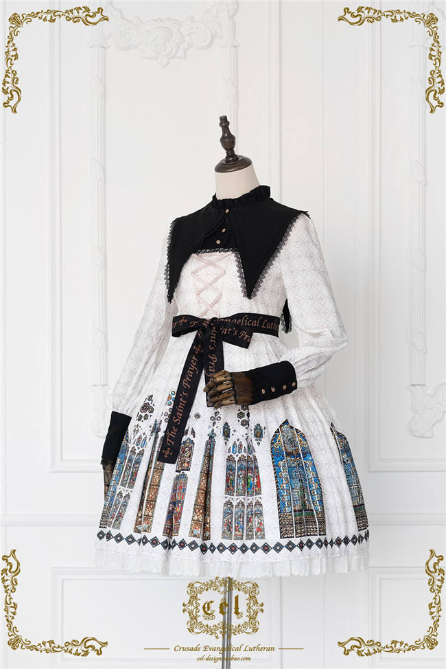 The Holy Cross Stained Glass Window Gothic Lolita Dress