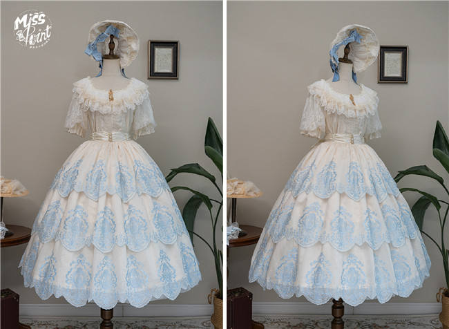 Miss Point Garden Heavy Embroidery Lolita Skirt