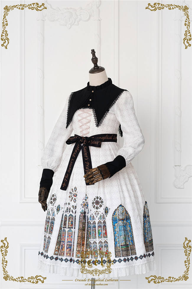 The Holy Cross Stained Glass Window Gothic Lolita Dress