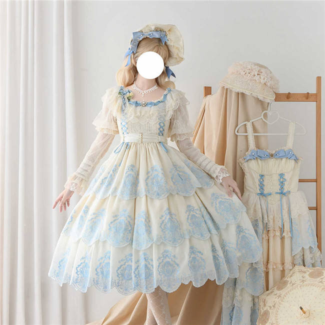 Miss Point Garden Heavy Embroidery Short Sleeves Lolita One Piece